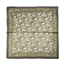 Load image into Gallery viewer, Shiny Green Paisley Bandana
