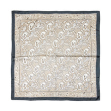 Load image into Gallery viewer, Shiny Silver Paisley Bandana