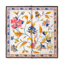 Load image into Gallery viewer, Vintage Asian Design in White Silk Neck Scarf