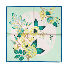 Load image into Gallery viewer, Classic Asian Flower Design Silk Neck Scarf
