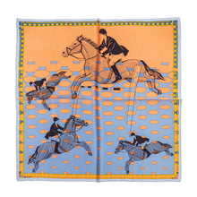 Load image into Gallery viewer, Polo Deisgn in Grey Silk Neck Scarf