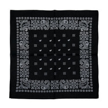 Load image into Gallery viewer, paisley-cotton-bandanna-black.jpg