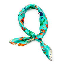Load image into Gallery viewer, Silk Neck Scarf - African animal design

