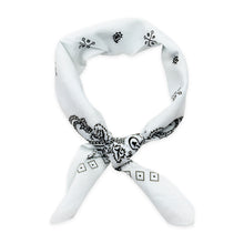 Load image into Gallery viewer, Unique White Design Cotton Bandana
