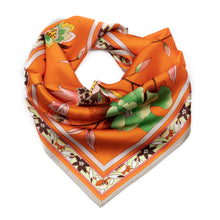Load image into Gallery viewer, orange-silk-square-bandana.jpg