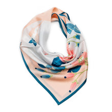 Load image into Gallery viewer, floral-pink-silk-bandana.jpg