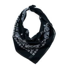 Load image into Gallery viewer, Unique Black Design Cotton Bandana