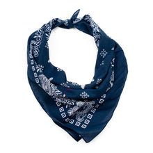 Load image into Gallery viewer, Navy Blue Paisley Bandana