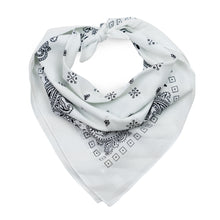 Load image into Gallery viewer, Unique White Design Cotton Bandana
