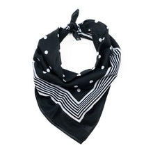 Load image into Gallery viewer, Black Dot Cotton Bandana