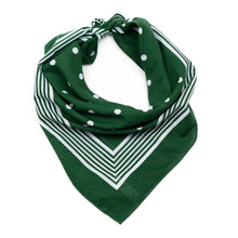 Load image into Gallery viewer, Green Dot Paisley Bandana