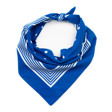 Load image into Gallery viewer, Blue Dot Cotton Bandana