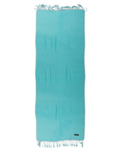 Load image into Gallery viewer, 100% Raw Silk Shawl - Aqua