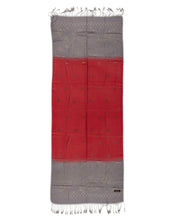 Load image into Gallery viewer, Red Hand Finished Silk Shawl
