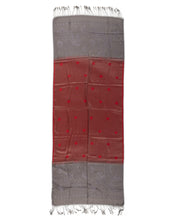 Load image into Gallery viewer, Red Hand Finished Silk Shawl