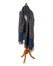 Load image into Gallery viewer, Royal Blue Wool Shawl Wrap