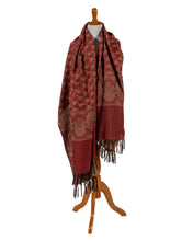 Load image into Gallery viewer, Wool Crimson Shawl Wrap