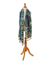 Load image into Gallery viewer, Teal Elephant Shawl