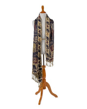 Load image into Gallery viewer, Black Elephant Shawl