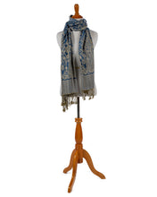 Load image into Gallery viewer, navy-blue-tassel-shawl.jpg
