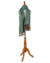 Load image into Gallery viewer, ocean-blue-tassel-scarf.jpg