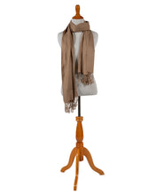Load image into Gallery viewer, harvest-brown-silk-scarf.jpg