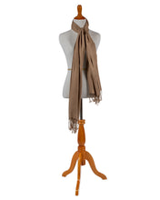 Load image into Gallery viewer, Harvest Brown 100% Raw Silk Shawl