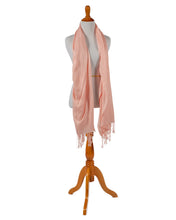 Load image into Gallery viewer, Light Pink 100% Raw Silk Shawl
