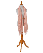 Load image into Gallery viewer, Light Pink 100% Raw Silk Shawl