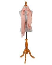 Load image into Gallery viewer, light-pink-raw-silk-scarf.jpg