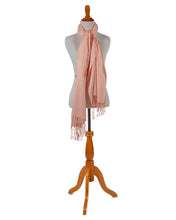 Load image into Gallery viewer, Light Pink 100% Raw Silk Shawl