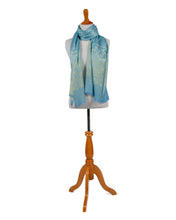 Load image into Gallery viewer, Sky Blue Flower Print Shawl