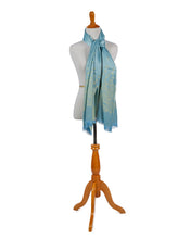 Load image into Gallery viewer, Sky Blue Flower Print Scarf
