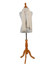 Load image into Gallery viewer, White Cream Flower Print Shawl