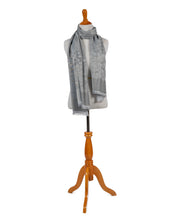 Load image into Gallery viewer, Silver Flower Print Shawl