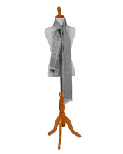 Load image into Gallery viewer, Silver Flower Print Shawl