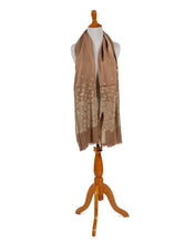 Load image into Gallery viewer, double-sided-goldenrod-flower-scarf.jpg