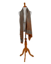 Load image into Gallery viewer, burnt-orange-printed-shawl.jpg