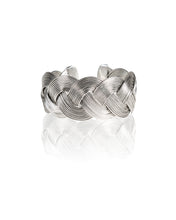 Load image into Gallery viewer, Silver Plated Braided Cuff
