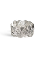 Load image into Gallery viewer, Silver Plated Braided Cuff