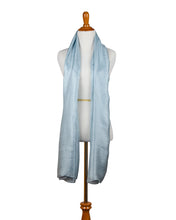 Load image into Gallery viewer, Light Blue Sheer Silk Scarf