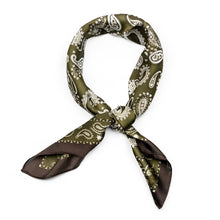 Load image into Gallery viewer, green-paisley-square-scarf.jpg
