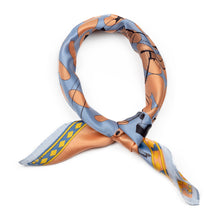 Load image into Gallery viewer, Polo Deisgn in Grey Silk Neck Scarf
