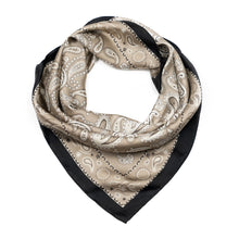 Load image into Gallery viewer, Tan Paisley Square Scarf
