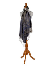 Load image into Gallery viewer, black-and-blue-printed-scarf.jpg
