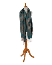 Load image into Gallery viewer, saphire-paisley-shawl-wrap.jpg
