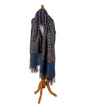 Load image into Gallery viewer, Royal Blue Wool Shawl Wrap

