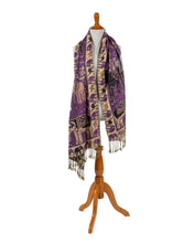 Load image into Gallery viewer, Violet Elephants Shawl Wrap
