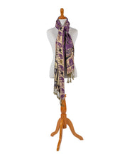 Load image into Gallery viewer, Violet Elephants Shawl Wrap
