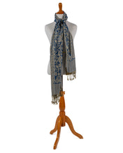 Load image into Gallery viewer, Teal Tassel Shawl
